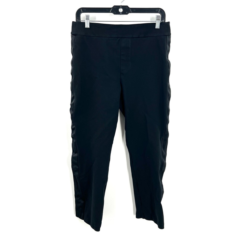 SPANX pixie pants skinny leg ankle length tuxedo stretch black high rise waist L